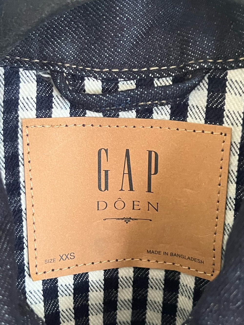 Gap × Doen Gingham Denim Jacket XXS - Picture 7 of 8